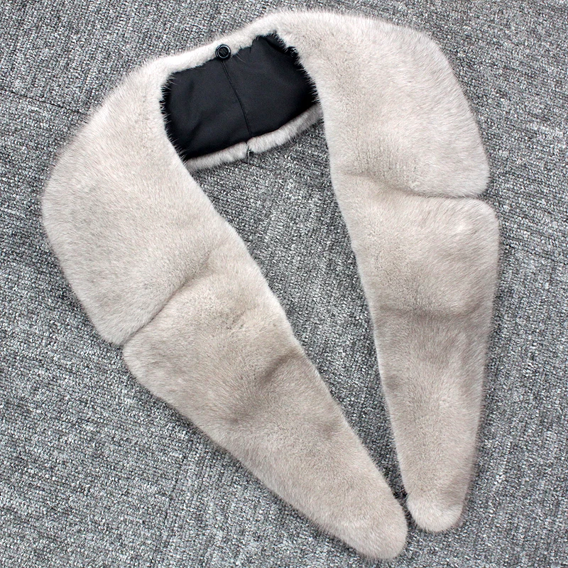 visón, cuello de fruta verde para el calor del invierno, visón, cuello de cuerno de buey adecuado tanto para hombres como para mujeres, cuello de traje agrandado