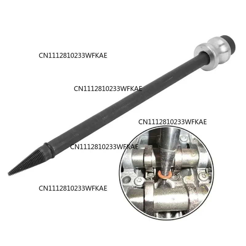 1Pcs Fuel Injector Copper Washer Removal Tool Steel Cone Thread Tip With Slide Hammer Injector Seal Puller Cars Disassembly Tool