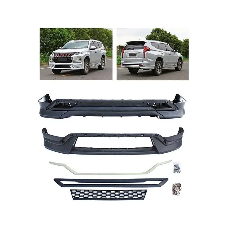 

TIypeor Car Bumper Body Kit Front and Rear Bumper Lips Suitable for Mitsubishi Pajero Sport 2016-2020