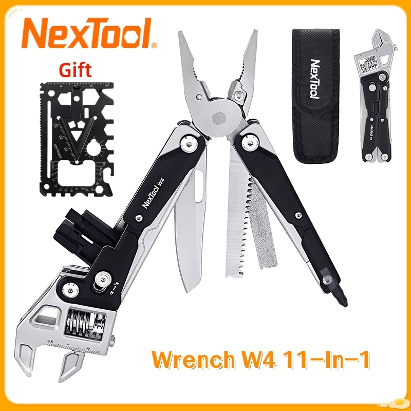 

NexTool Klucz W4 11-в-1 Мультитул Регулируемый гаечный ключ Плоскогубцы Складной нож Ручные инструменты Отвертка Деревообрабатывающая пила Инструменты для обработки древесины