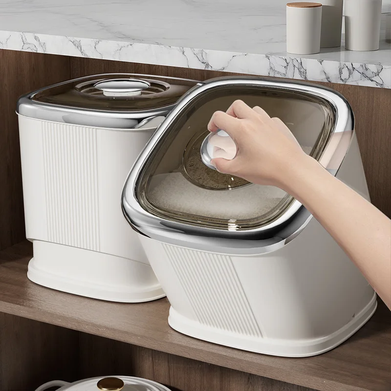 

10KG Household Rice Bucket, Insect-proof and Moisture-proof Sealed Storage Tank, Rice Storage Box