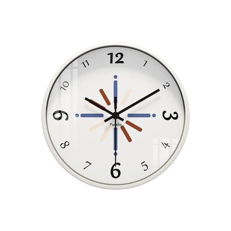

Modern simple living room wall clock, non-punching silent clock, dining room bedroom wall clock