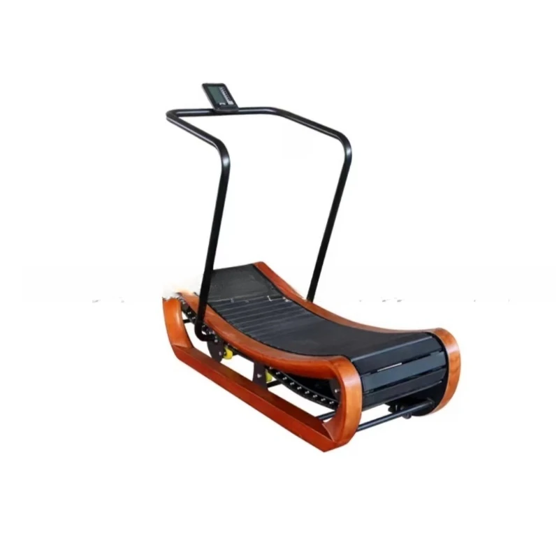 

Treadmill, wooden curved commercial gym, curved wooden silent unpowered treadmill