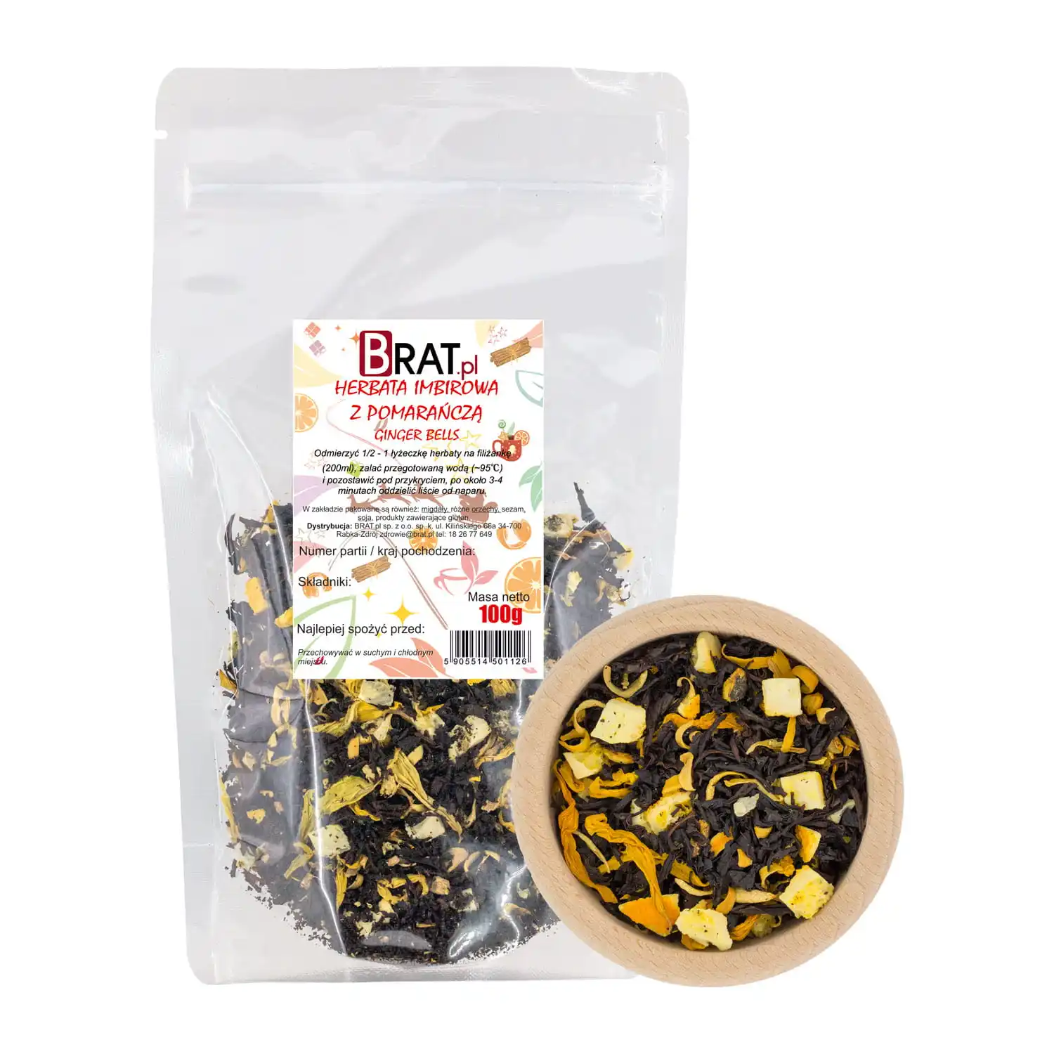 Herbata imbirowa z pomarańczą - Ginger Bells 100g