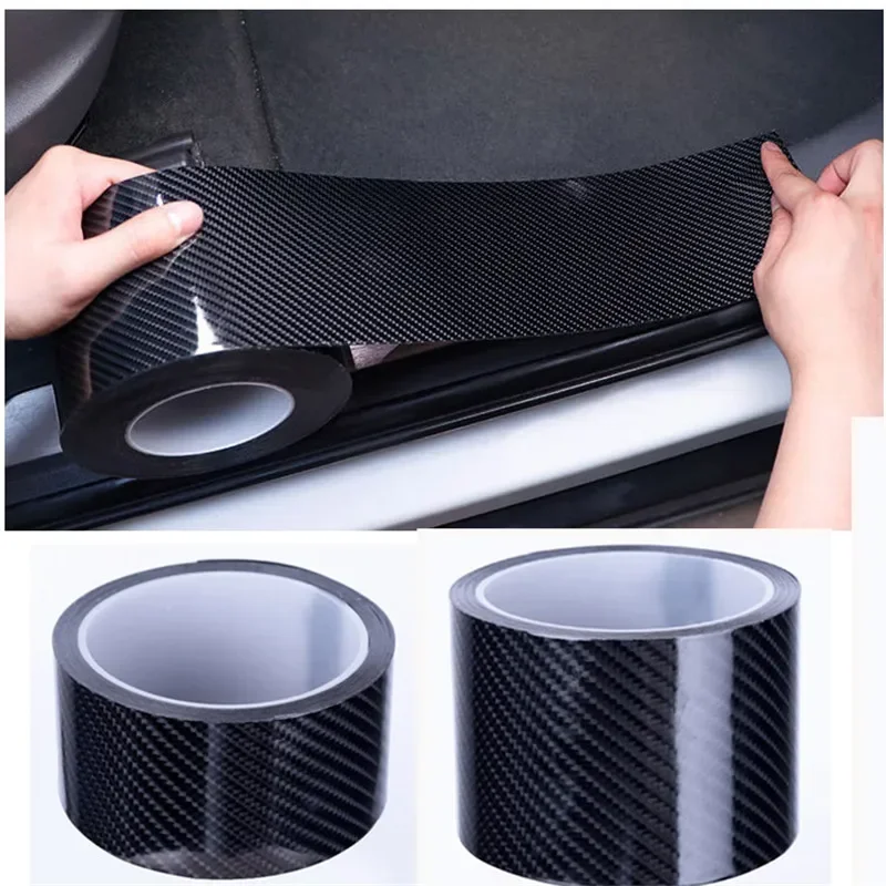 

Carbon Fiber Car Door Sill Sticker Scratch Proof Moulding Strip Car Sticker Protector Door Edge Protective Black