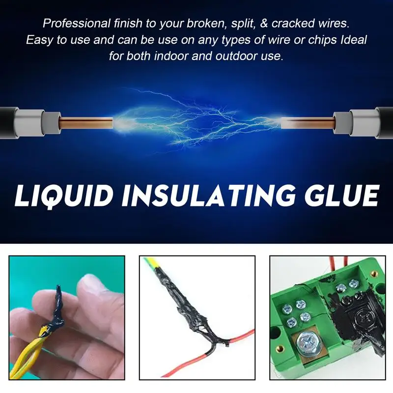 Electrical Tape Liquid Insulation Tape Black Insulation Adhesive White Insulated Glue For Sealing Insulation Of Wires/Sockets