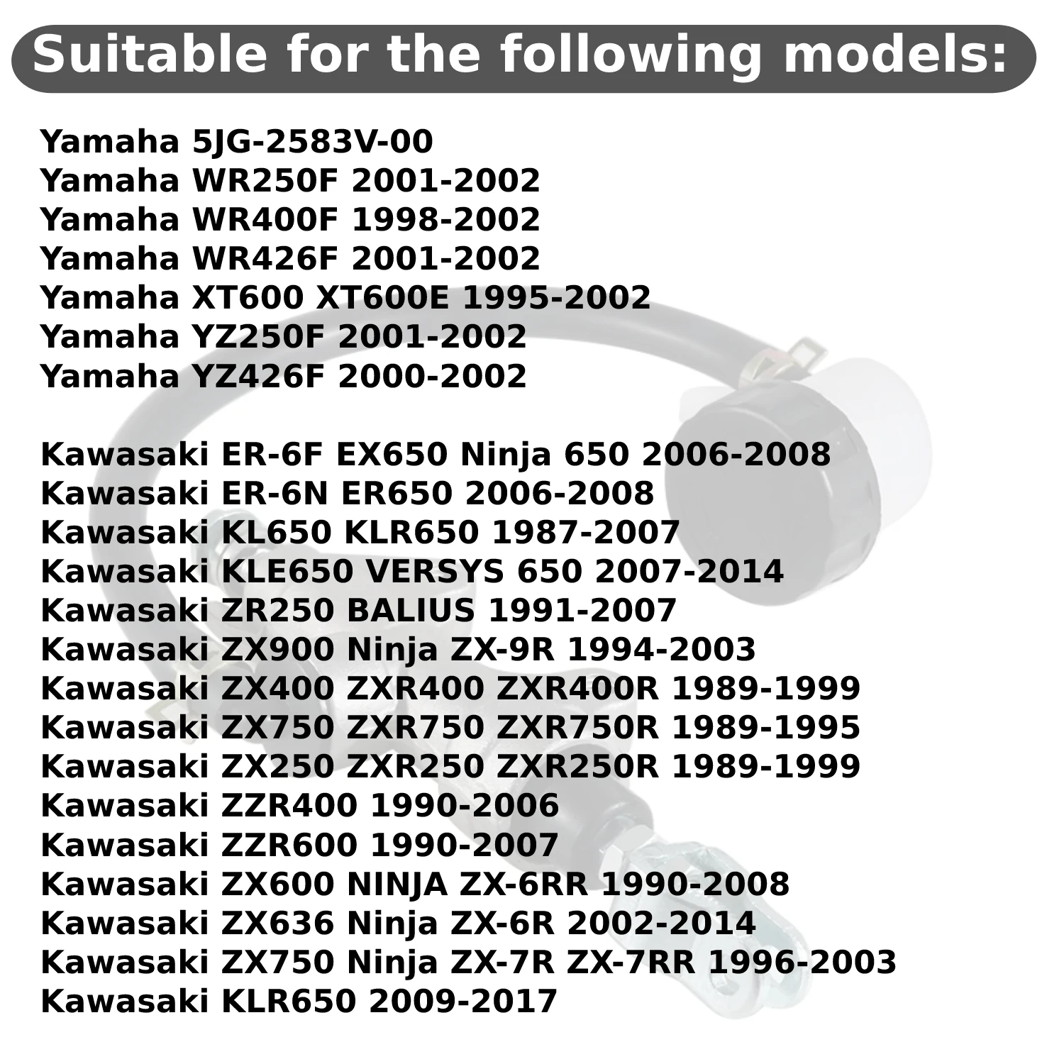 Motorcycle Rear Hydraulic Brake Master Cylinder Pump For Yamaha WR250F WR400F WR426F XT600 XT600E YZ250F YZ426F OEM:5JG-2583V-00 - Image 2