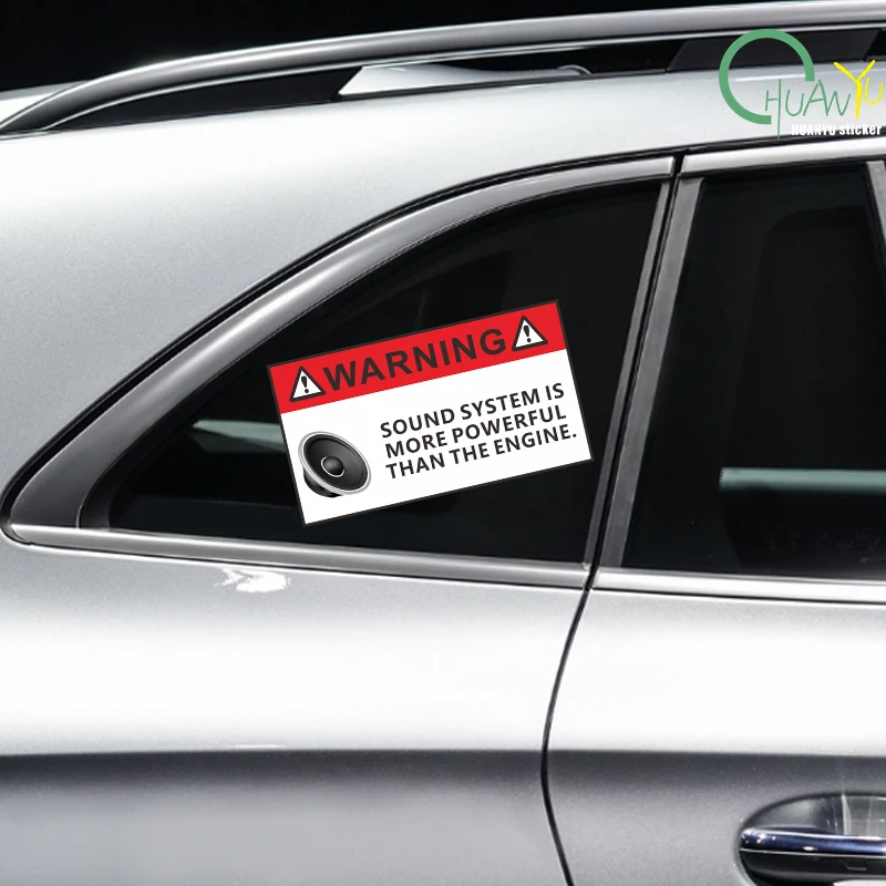 for Funny Sound System Warning Sticker Set Vinyl Decal Sub JDM Car Woofer Car Laptop Motorcycle Car Styling
