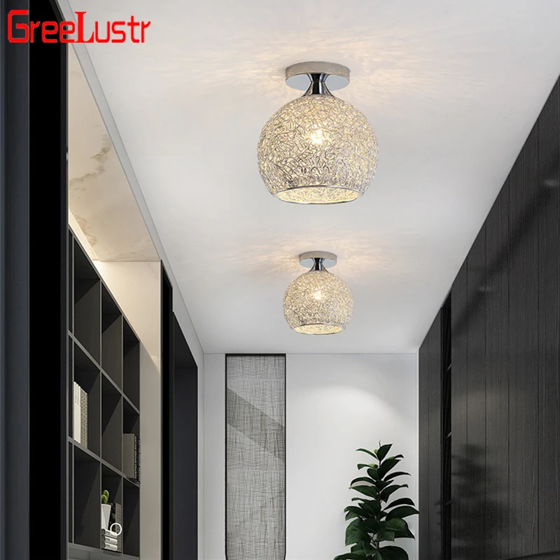 

Modern Ceiling Lamp Lustre Bedroom Corridor Lighting Fixtures Stair Home Decora Round LED Bedside Night Light Wall Lamps E27