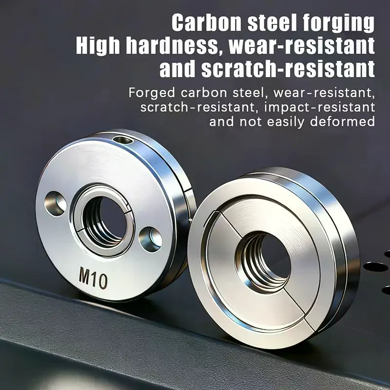 Anti-Lock Angle Grinder Metal Pressure Plate Replacement Inner Outer Flange Nut Set Tools For Angle Grinder
