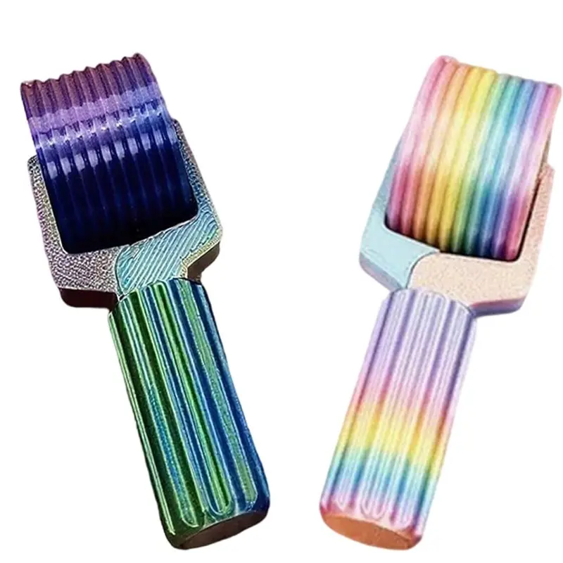 

2025 Trend Diamond Painting Roller-For Crafting-Smoothing Tool With 10 Ridges In Rainbow Color, Efficient Press Roller