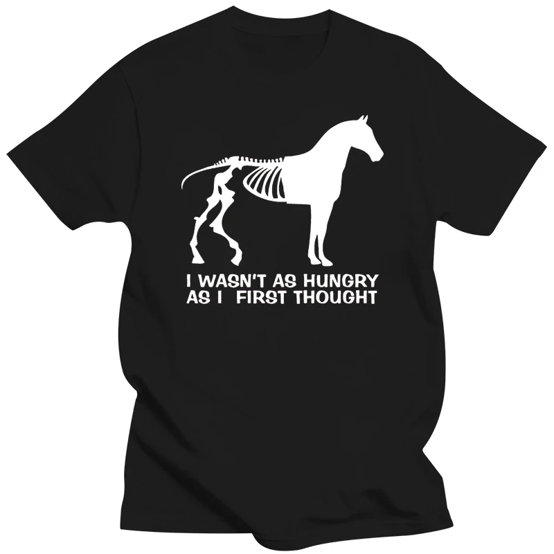 I Wasn't Wie hungrig Als ich erste dachte - Herren Lustiges T-Shirt Pferd Reiter