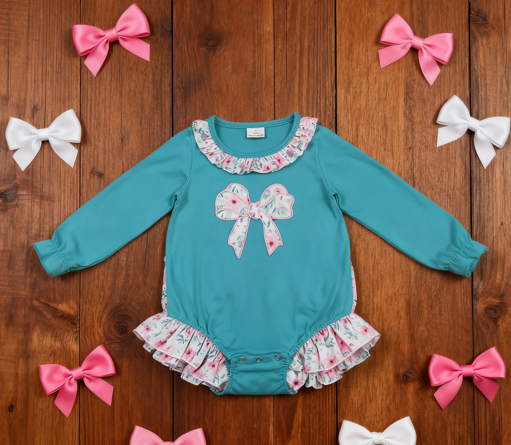 

Z1020-03 LR2432 Baby Girls Bubbles Infant Jumpsuit Kids One-piece Newborn Romper Toddler Clothes