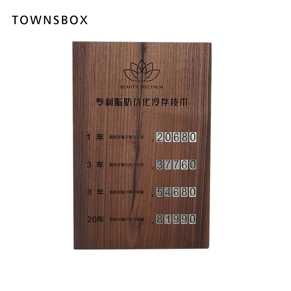 

Words Letters Number Walnut Custom Creative Hotel Beauty Salon Coffee Milk Tea Shop Price List Display Wall Menu Plate