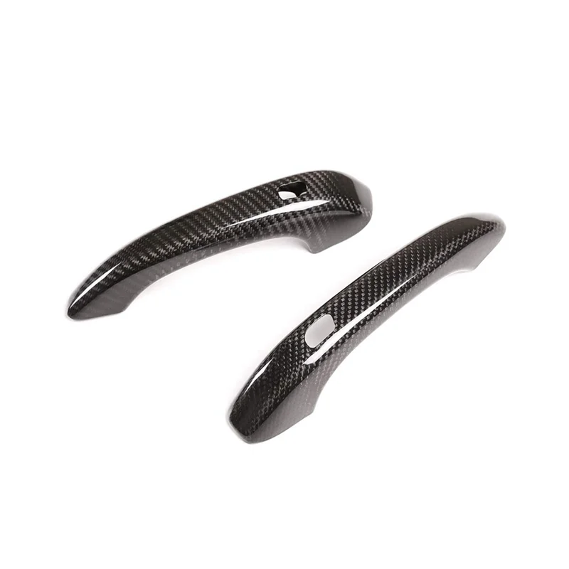 Car Exterior Door Handle Cover Trim Accessories Dry Carbon Fiber for Porsche 911 2012-2018 718 2016-2019, with