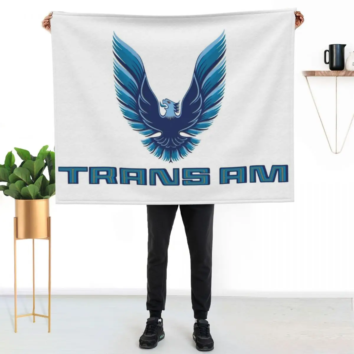 TRANS AM BLUE Throw Blanket blankets and throws Polar Sofas Luxury Throw Soft Plush Plaid Extra Large Throw Blankets