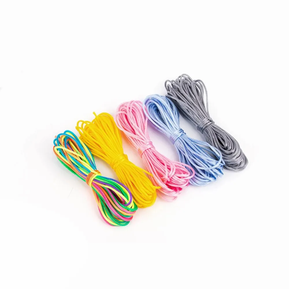 LOFCA Wholesale 20m/lot Nylon Cord Colorful For Teething Necklace Making Toy DIY Accessary String Bracelet Pacifier Clip Chain