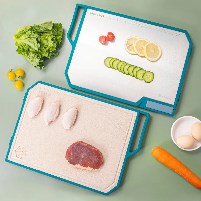 YFY cutting board stainless steel cutting board with knife sharpening   double-sided, suitable for  and mildew prevention