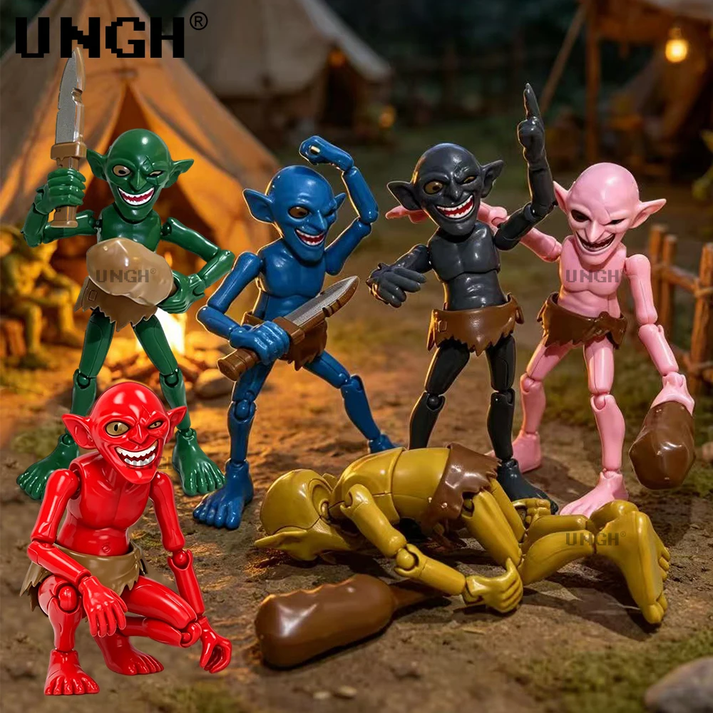 Robot Goblin Multiarticulado y Móvil, Juguete Ensamblable, Bloques de Construcción Impresos en 3D, Rompecabezas 3D, Modelo de Monstruos de Juego, Figura de Acción