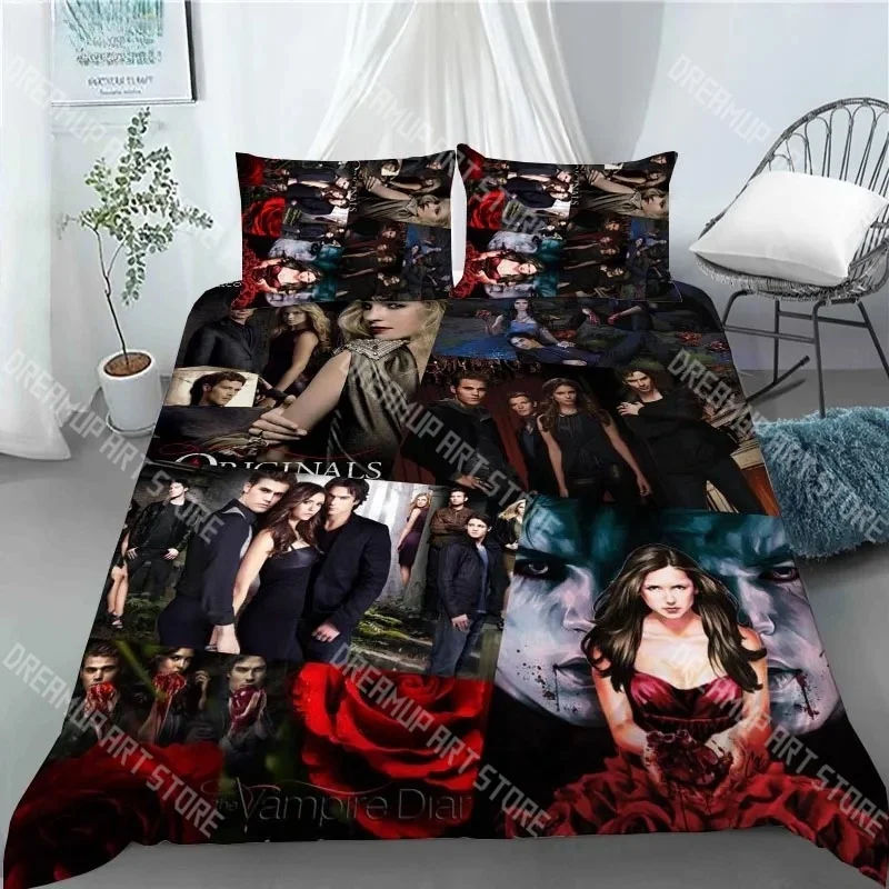 Fashion Damon salvatore The Vampire Diarie Bedding Set Single Twin Full Queen King Size Bed Set Kids Bedroom Duvetcover Sets Bed