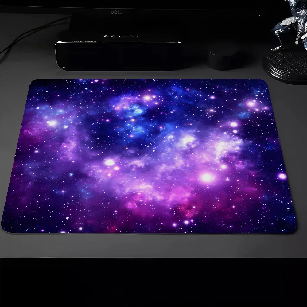 Purple Blue Galaxy Nebula Gaming Pc Accessories Small Gaming Mouse Pad Gamer Deskmat Computer Mat Pad on the Table Mausepad Mats