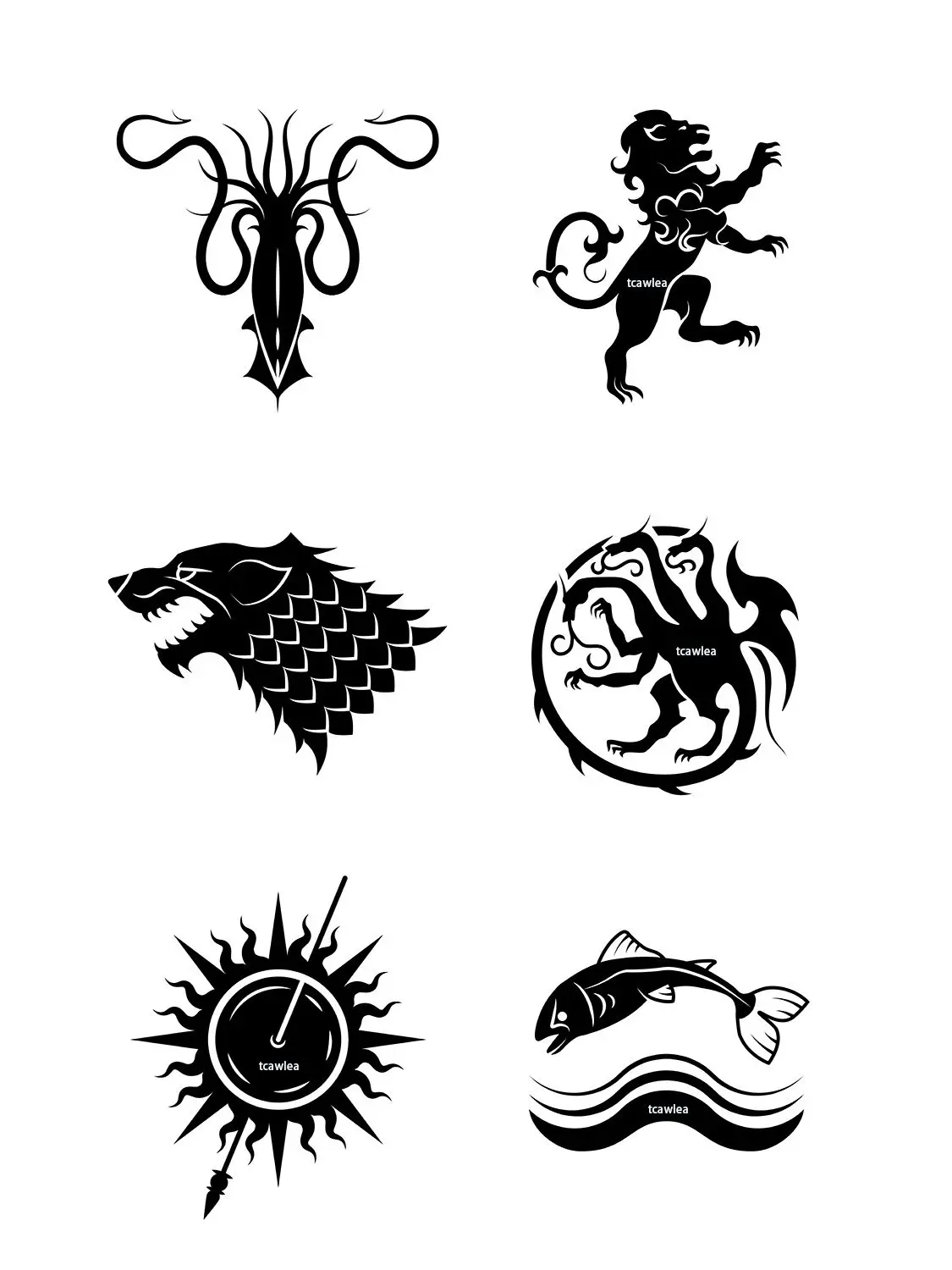 Game of Thrones Cutting Dies DIY Scrapbooking Family Sign Stark Targaryen Lannister Metal Embossing Stencil Gift Card Decor