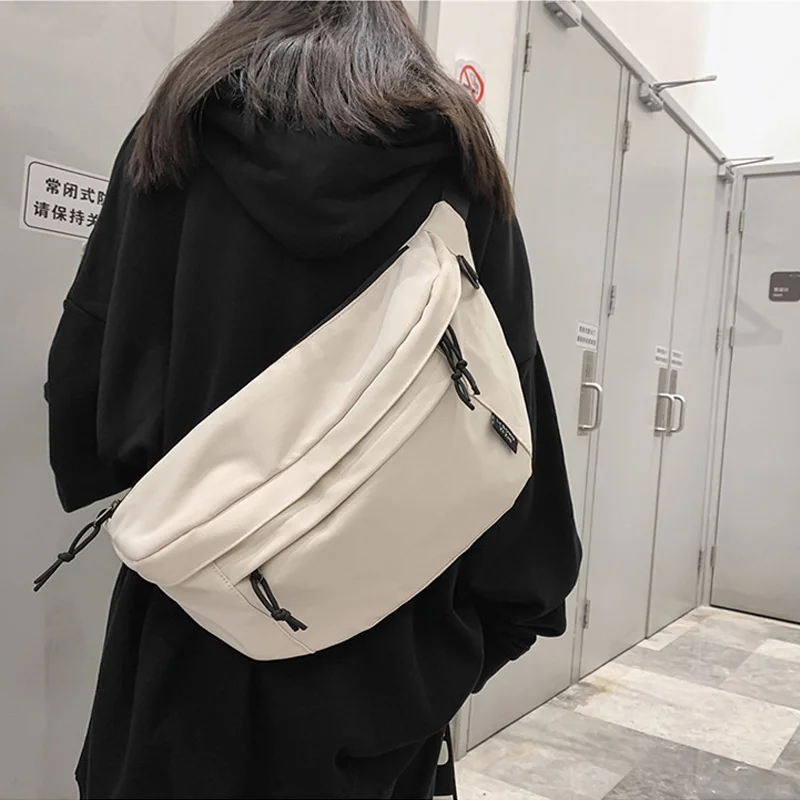 Imagem -03 - Bolsa Tiracolo Monocromática de Nylon de Grande Capacidade Bolsa de Ombro Multiuso Casual Nova Moda 2023