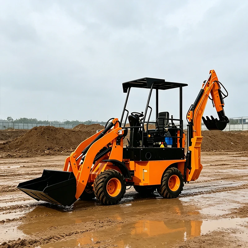 Heavy Duty 8 Ton Backhoe Loader with Pilot Operated Controls for Mining Support 8 Ton Backhoe Loader