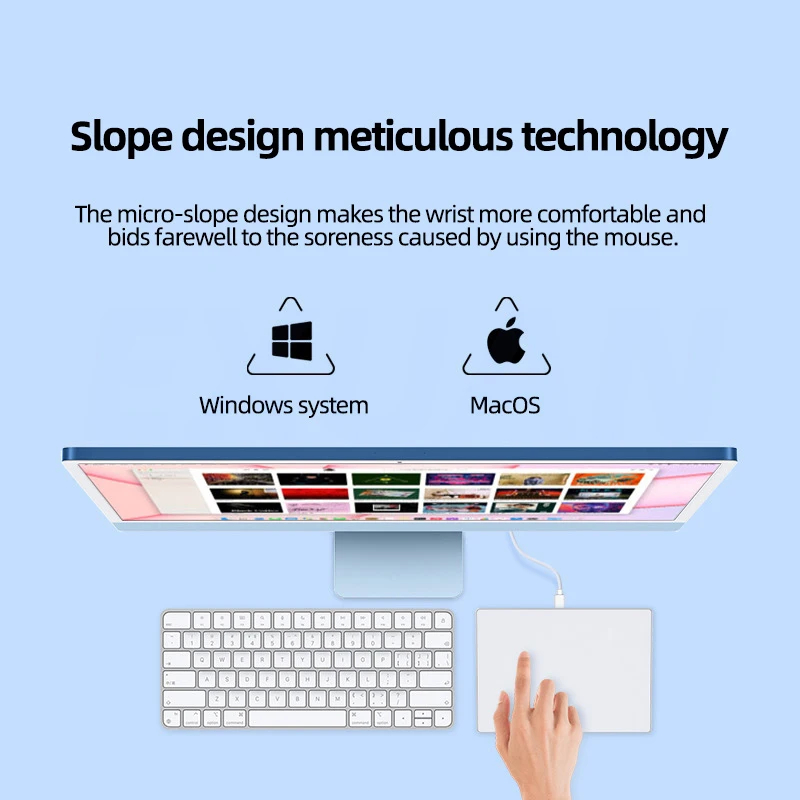 Imagem -03 - Laptop Touchpad para Mac Operação Multi-finger Reconhecimento Sensível Tipo-c Suporta Touchpad Touchpad 134g