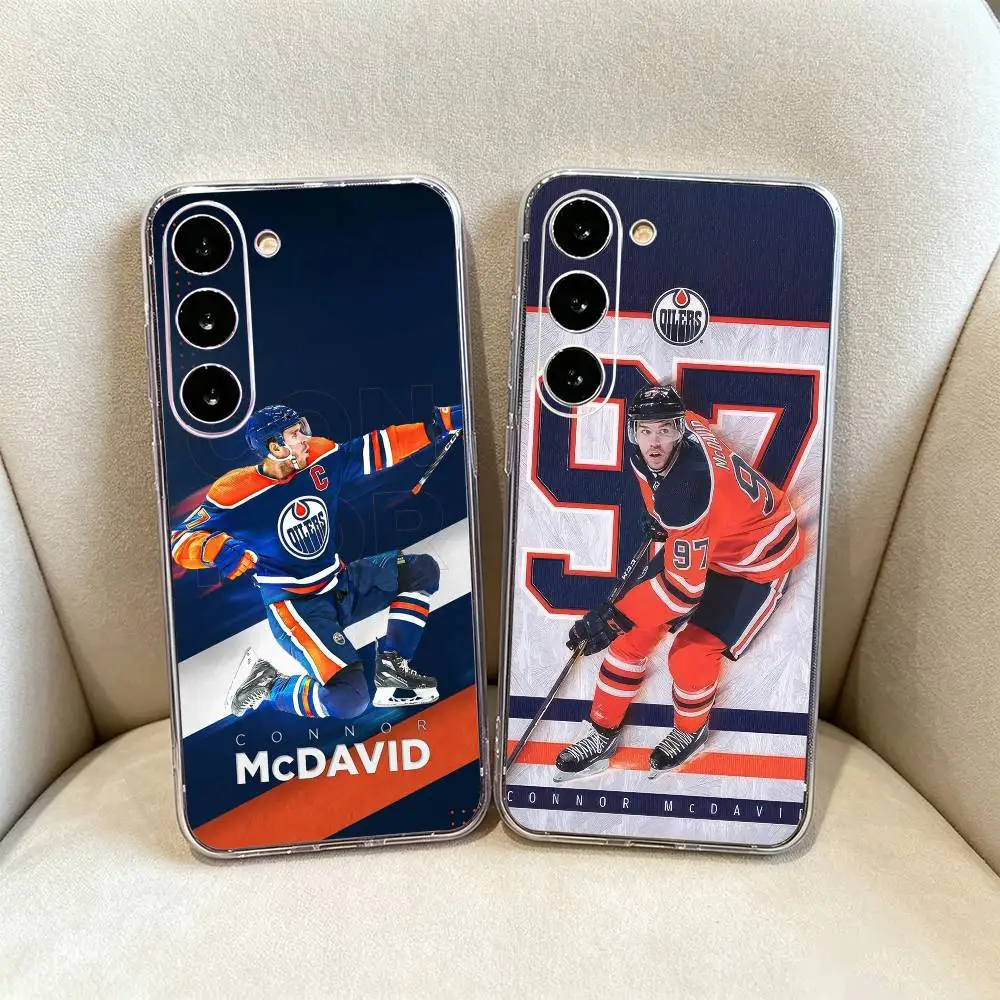 Star C-Connor McDavid 97  Clear Phone Case for Samsung Galaxy A71, A70, A40,A52, A51, A30