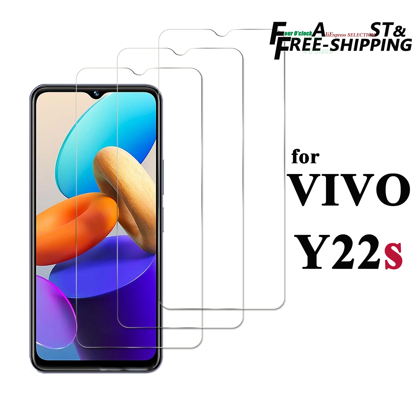 For VIVO Y22s Tempered Glass Screen Protector Crystal 9H Protective HD Clear Scratch Resistant