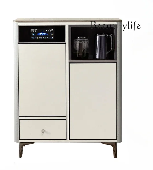 New all-aluminum smart tea bar machine cabinet integrated cabinet with voice automatic side cabinet for home use