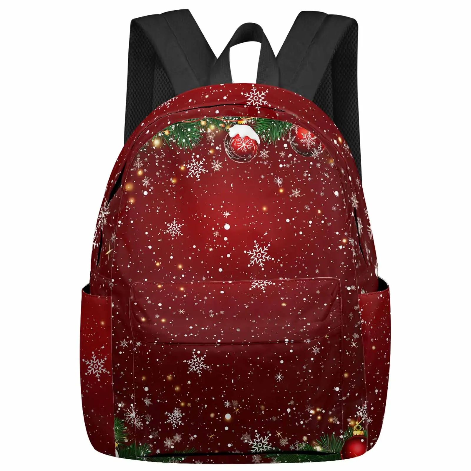 

Modern Pine Branch Border Ribbon Backpacks Teenagers Student School Bags Men Women Travel Mochila