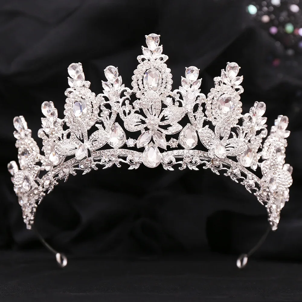 Quality Golden Crystal Crown Woman Headwear Banquet Wedding Hair Accessories Bridal Accessories