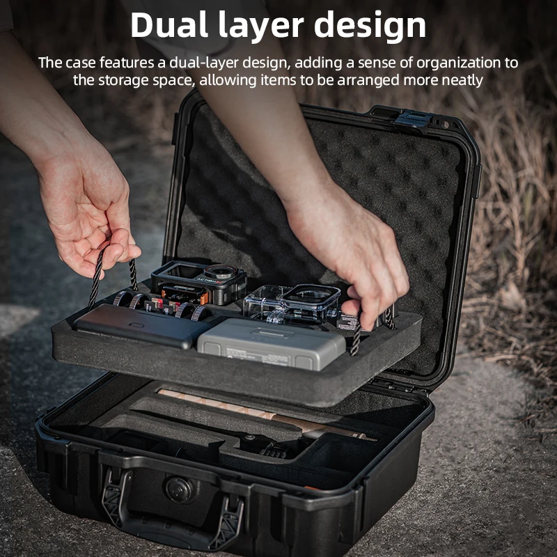 STARTRC PHOTO Doppelschichtige wasserdichte Hartschalen-Tragetasche für DJI Osmo Action 6/5 Pro/4/3 Zubehör Reise-Tragetasche Schutzhülle – Detail 10