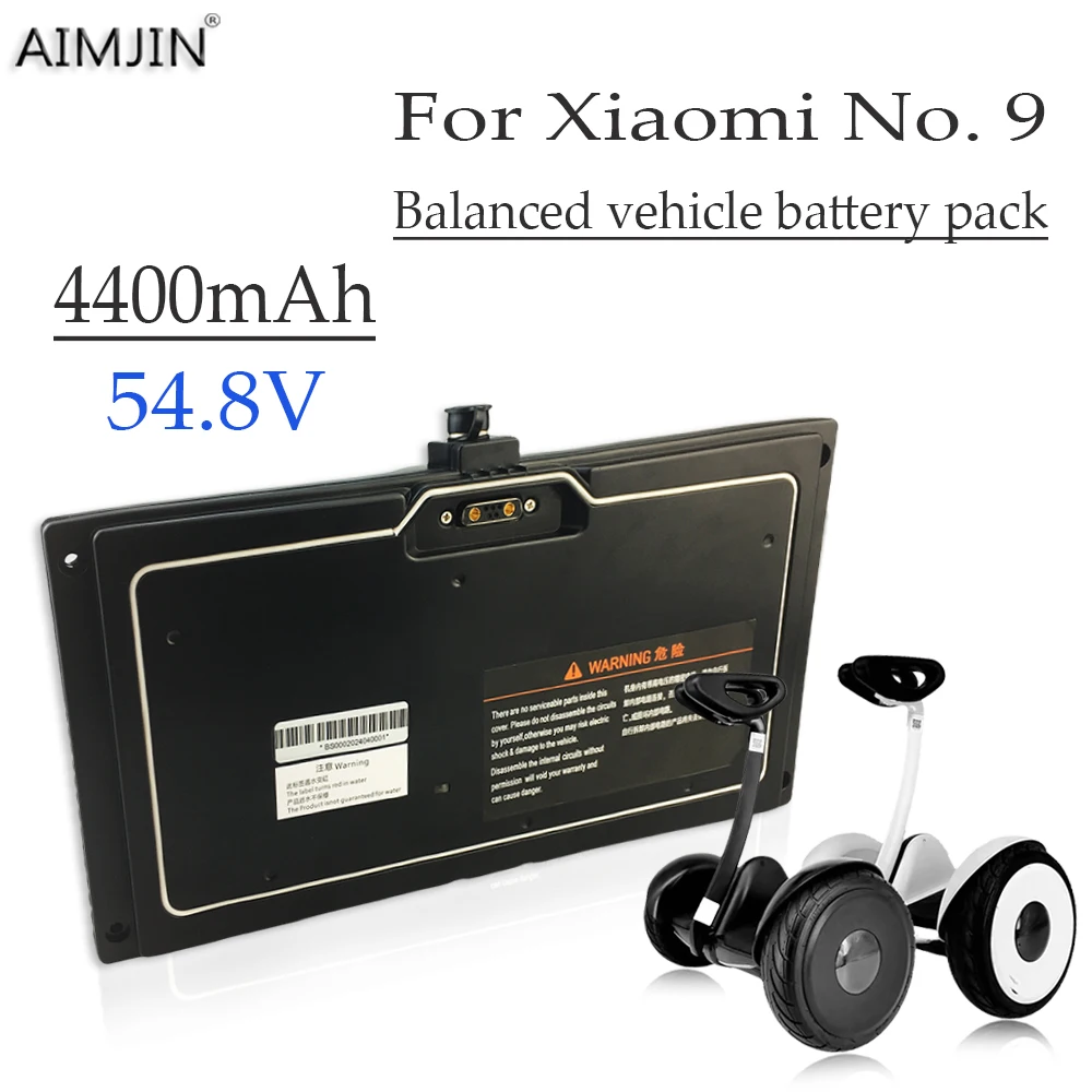 

Suitable for the 54.8V 4400mAh 3-pin/4-pin Li-ion battery pack of Xiaomi No. 9 balance car, which can be connected to the APP