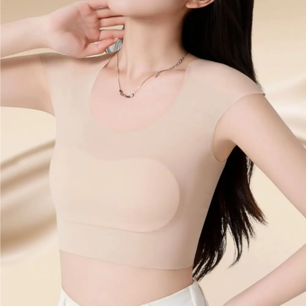 Simple Seamless Right-angle Shoulder Bra Chest Binder Invisible Wireless Bra Lingerie Bustier Shoulder Pad Vest Oversize