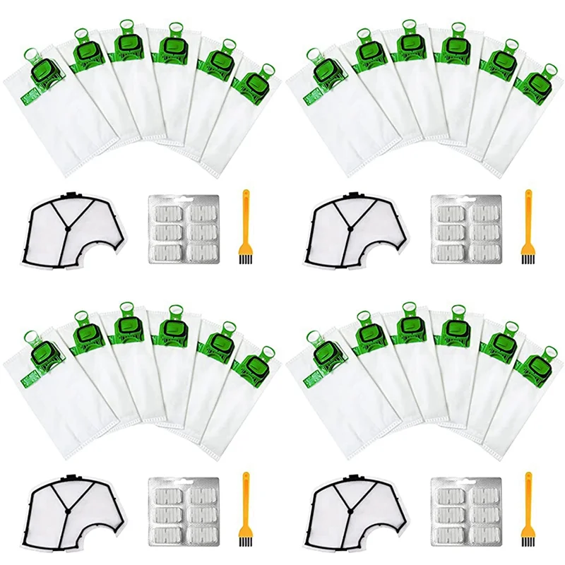 

ABZL 24X For Kobold Vacuum Cleaner Bag Kit Compatible For Vorwerk Kobold VK140 VK150-B