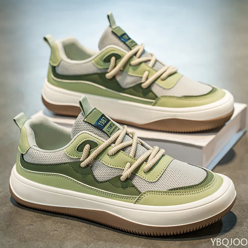 Men's summer new fashionable versatile sports board shoes breathable mesh running shoes anti slip soft sole casual shoes