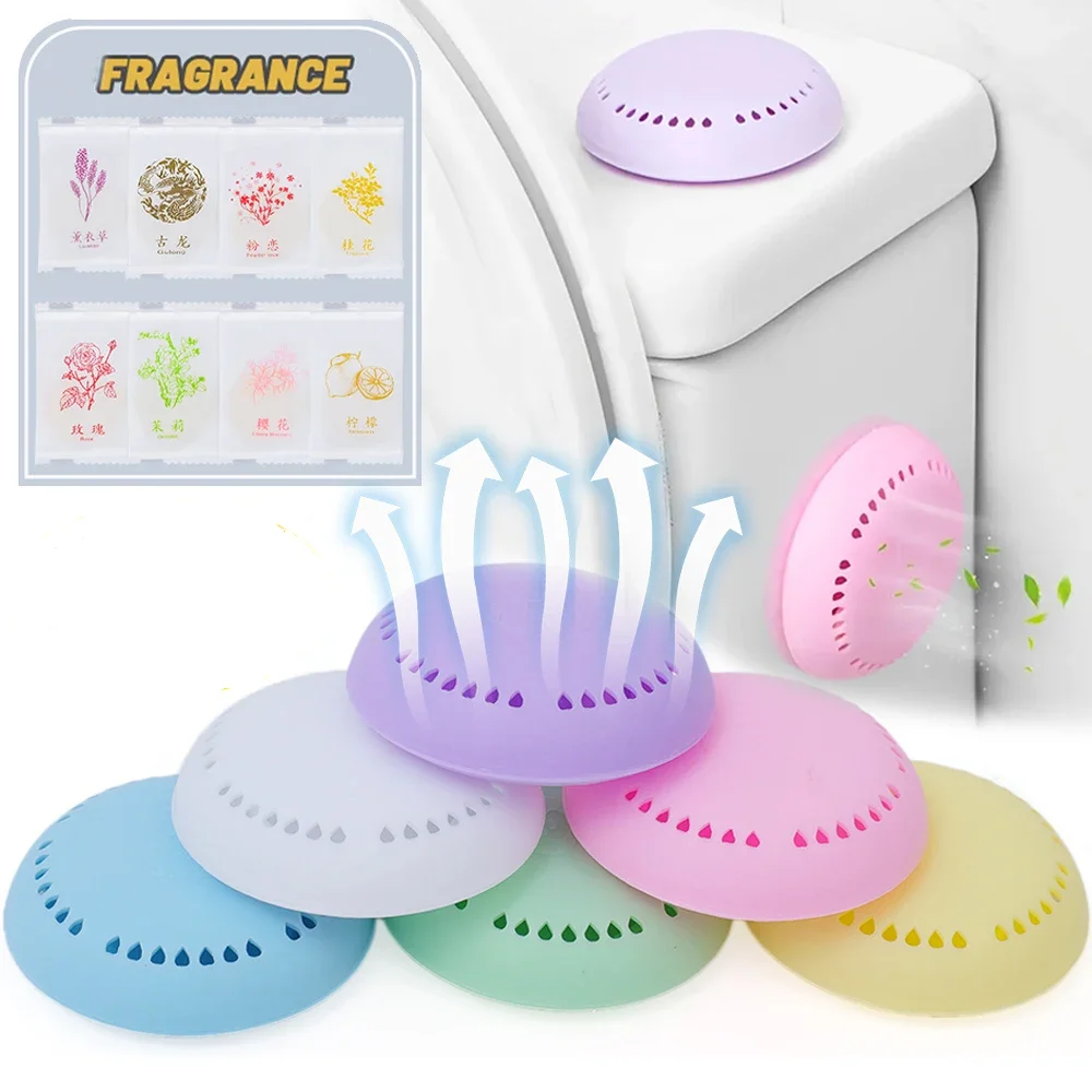 Round Solid Air Fresheners Toilet Aromatherapy Lasting Deodorization Solid Air Freshener for Bedroom Wardrobe Car Household