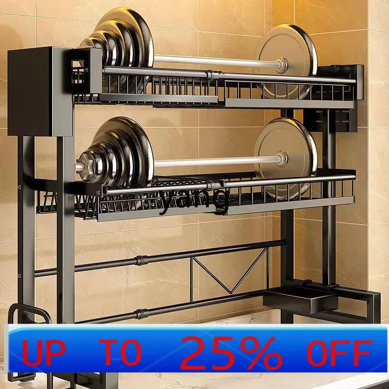 

LH Kitchen Storage Shelf Household Retractable Countertop Sink Tableware Drain Rack