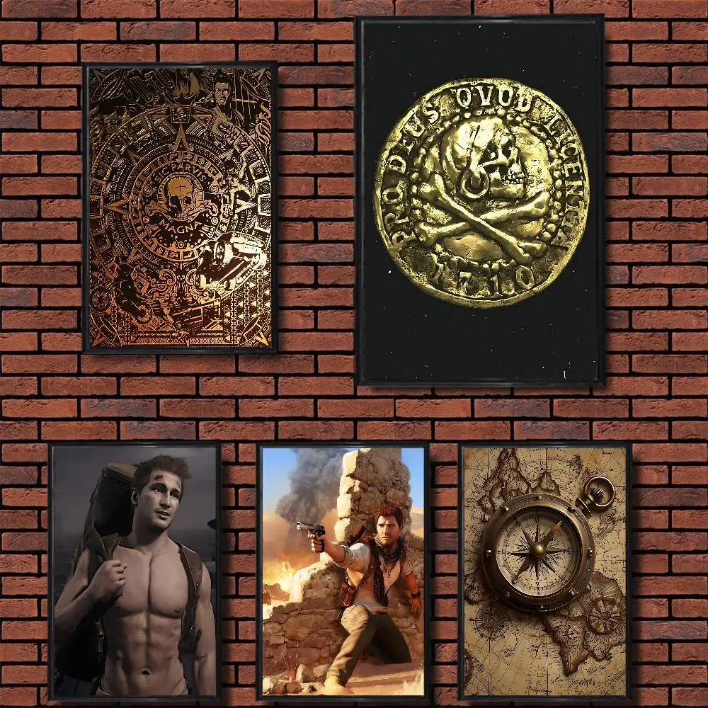 game Historical Secrets Uncharted Poster HD Art Wall Waterproof Home Living Room Bedroom Bar Aesthetic Decoration