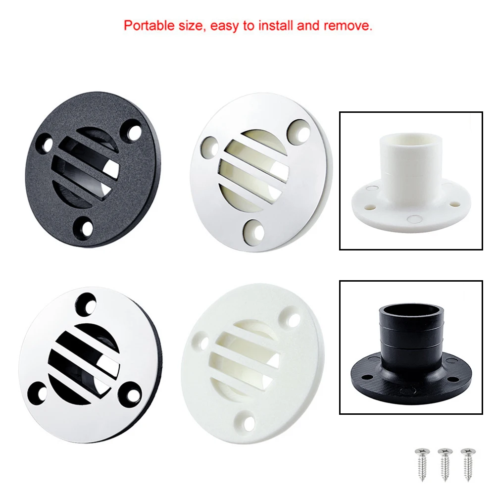 1 Pc Boat Floor Deck Drain White/Black 8 Types 22mm/25mm Nylon for Boat Yacht Deck Drainage Fishing Boat Yacht Accessories