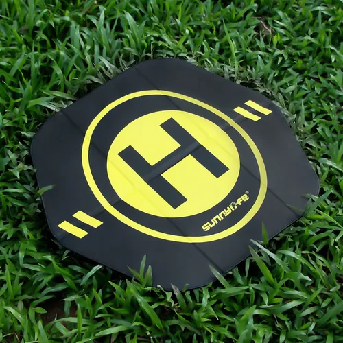 Imagen 2 del producto Almohadilla de aterrizaje plegable para Dron de 55cm, esteras de estacionamiento de aviones de cuero de doble cara para Drones DJI Mavic Mini Air Phantom RC