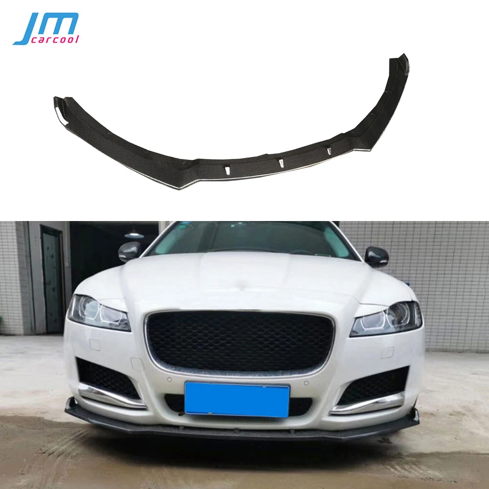 

For Jaguar XF XFL Standard 2016 - 2019 Real Carbon Fiber Front Lip Spoiler FRP Head Bumper Extension Chin