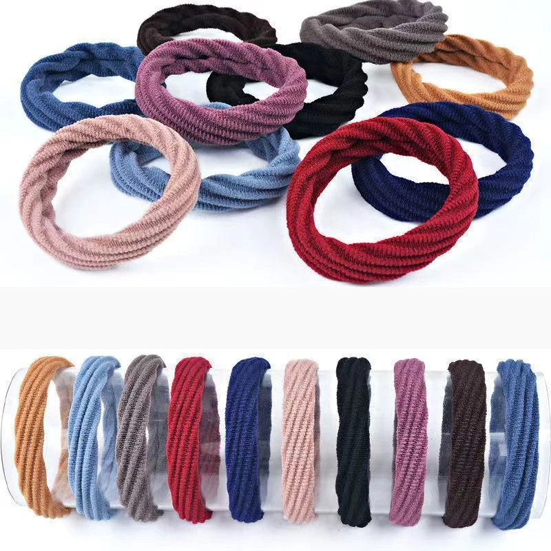 20PCS Women Girls Simple Basic Elastic Hair Bands Ties Scrunchie Ponytail Holder Rubber Bands Fashion Headband Hair Accessories