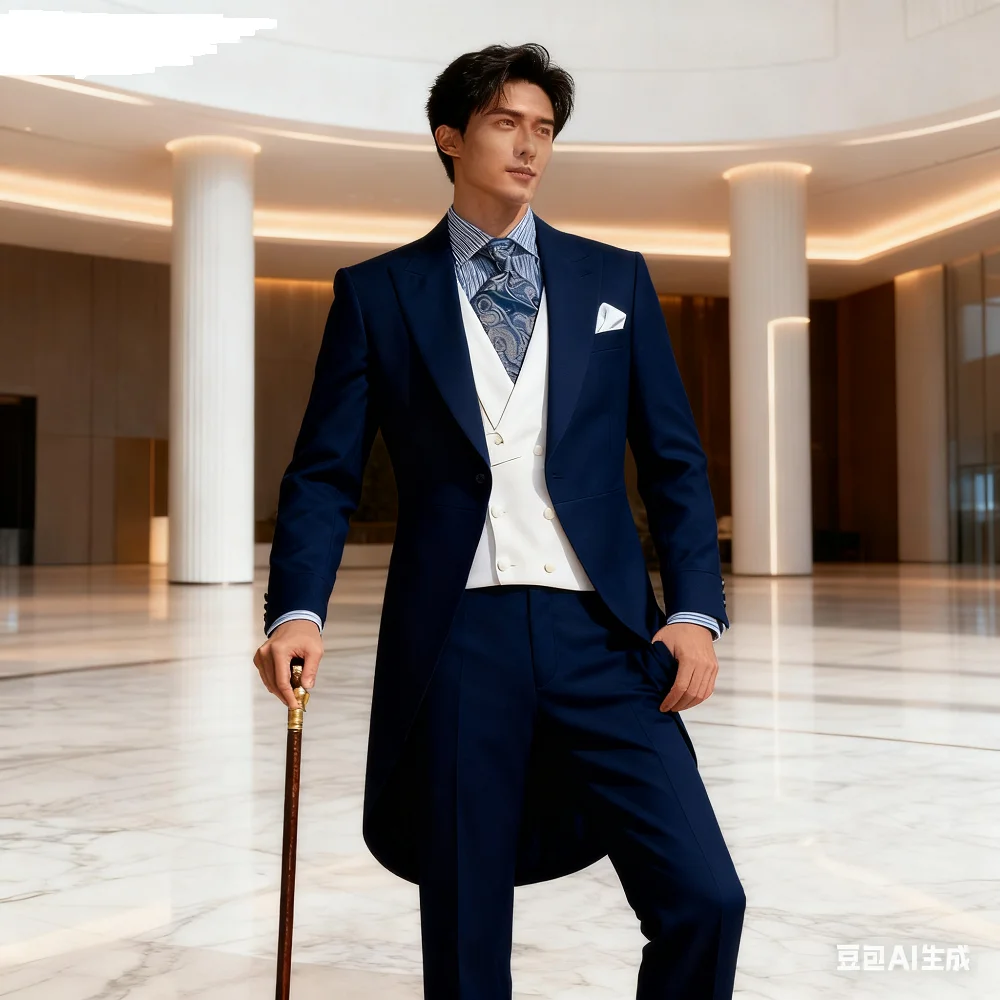 

Men's Slim Fit Double Breasted Vest and Pants Suit, Groom Tuxedos, Business Suits, Wedding Party, Rose Red, 3 Pcs