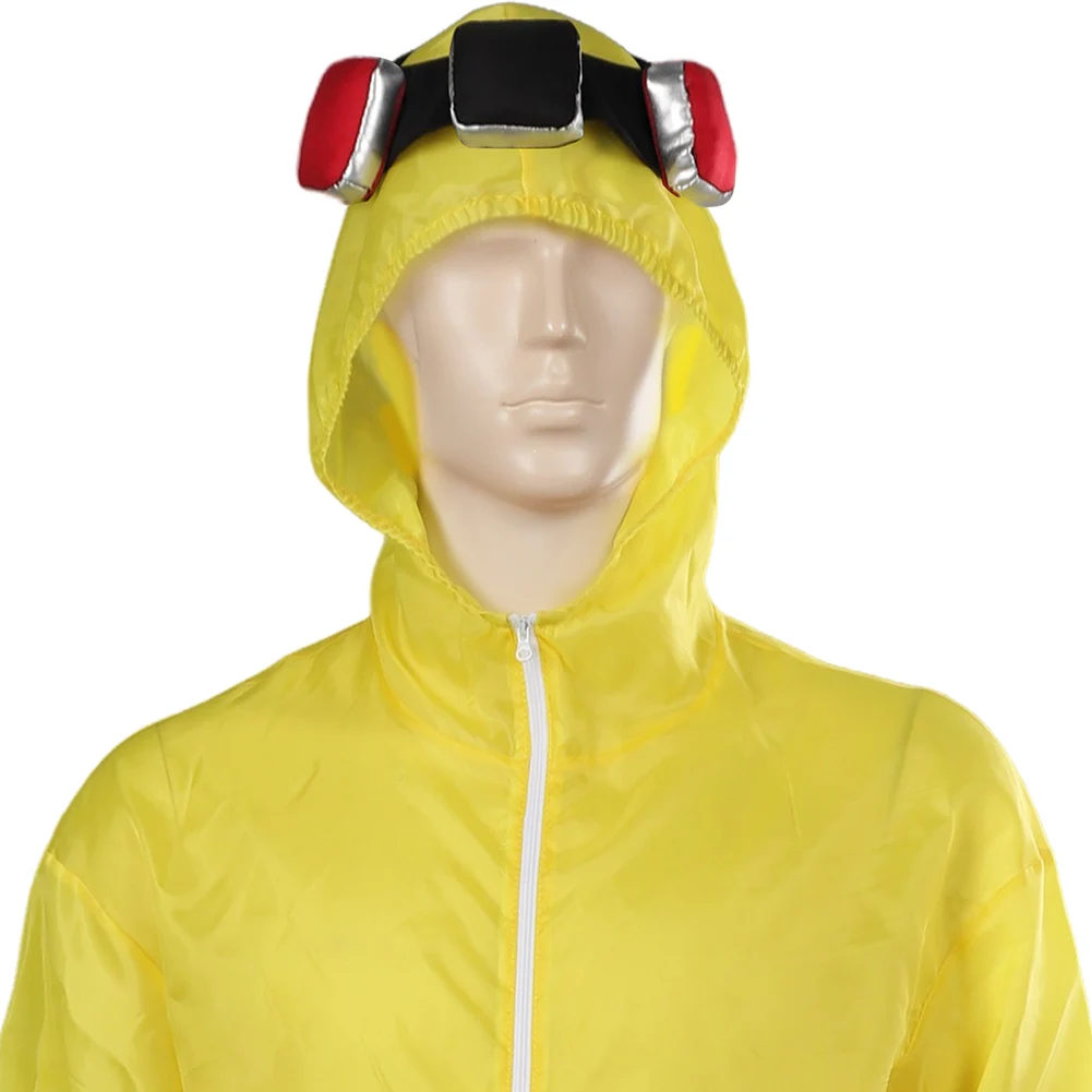 Walter White Cosplay Protective Suit TV Breaking Fantasia Disguise Bad Disfraz Men Costume Halloween Party Fake Mustaches Props - Image 5