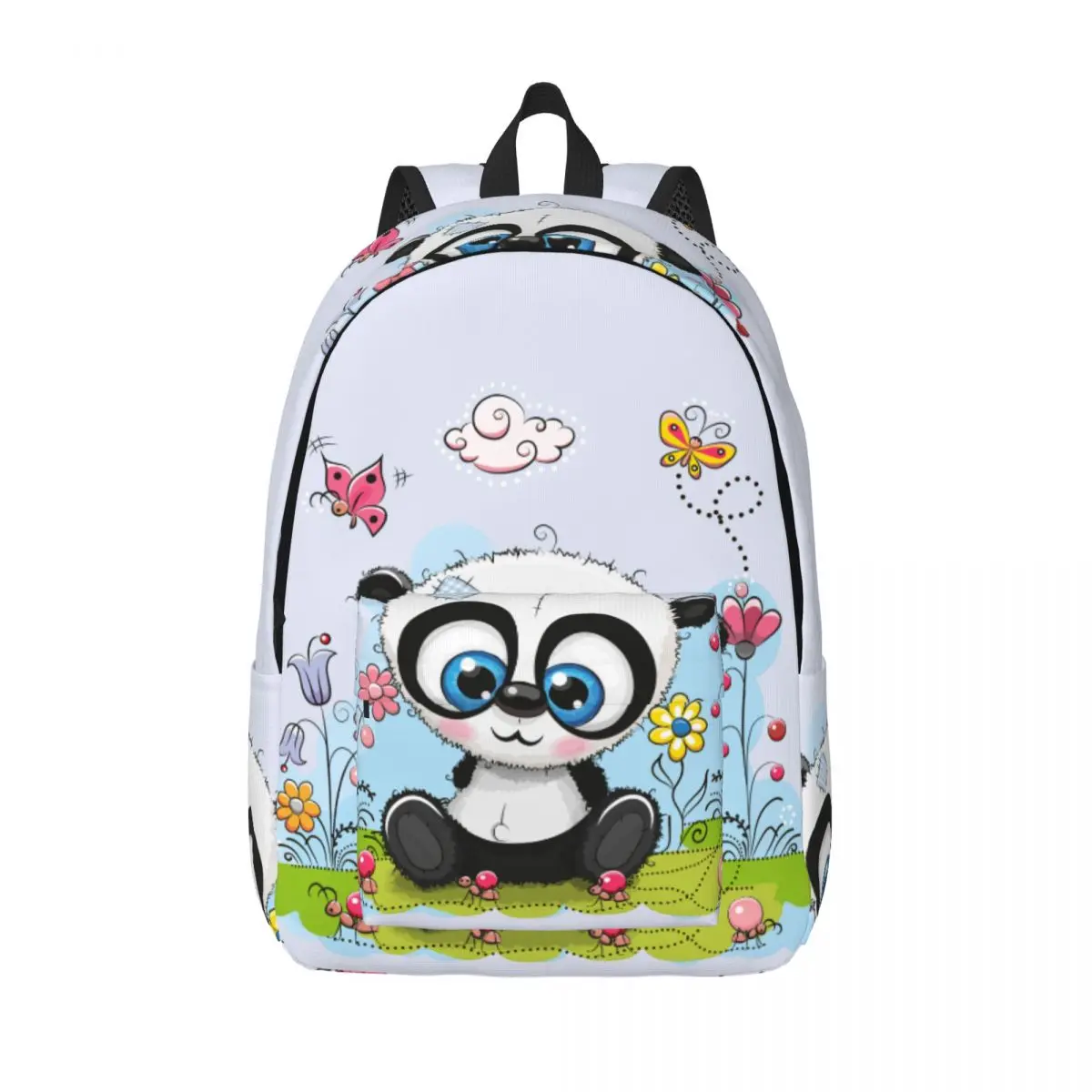 

Cute Cartoon Panda Backpack Flowers Butterflies Travel Backpacks Xmas Gift Youth Casual High School Bags Designer Print Rucksack