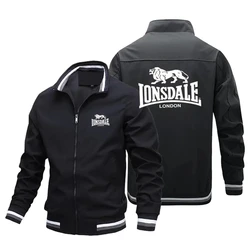 Traveling Mountaineering Men's Bomber Jacket 2024 New Lonsdale Logo Outdoor Windproof Cycling Large Lightweight Jacket